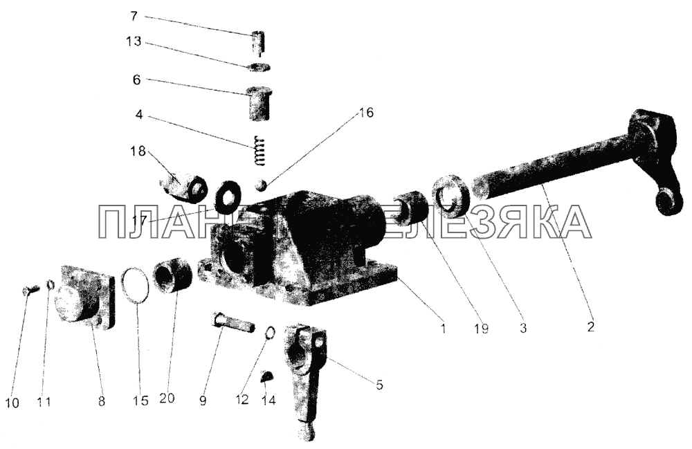 Механизм переключения передач МАЗ-104С